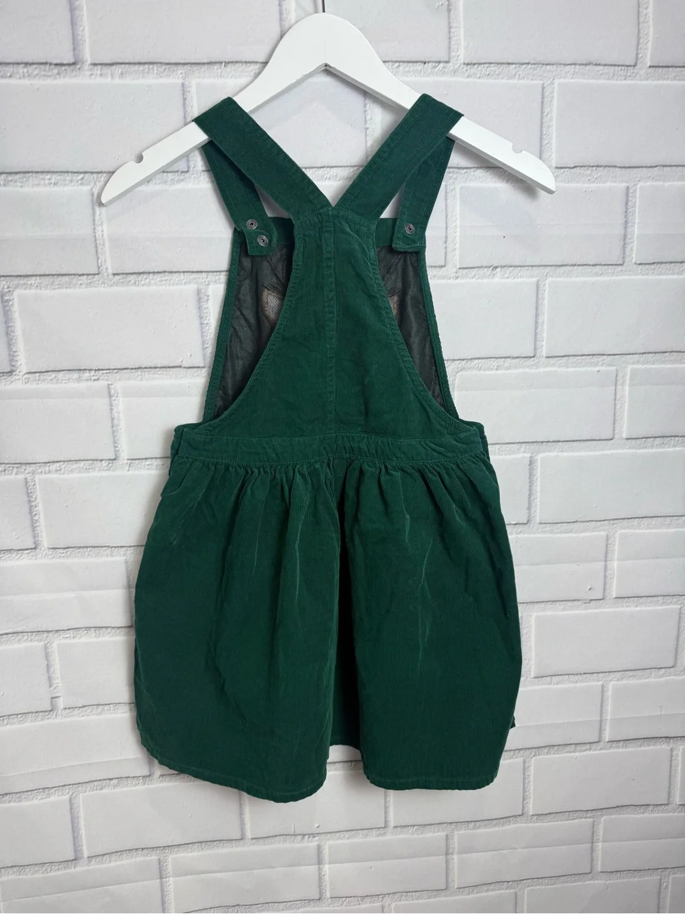 Gymboree Girls Green Corduroy Reindeer Jumper Dress Size 8 Christmas Holiday